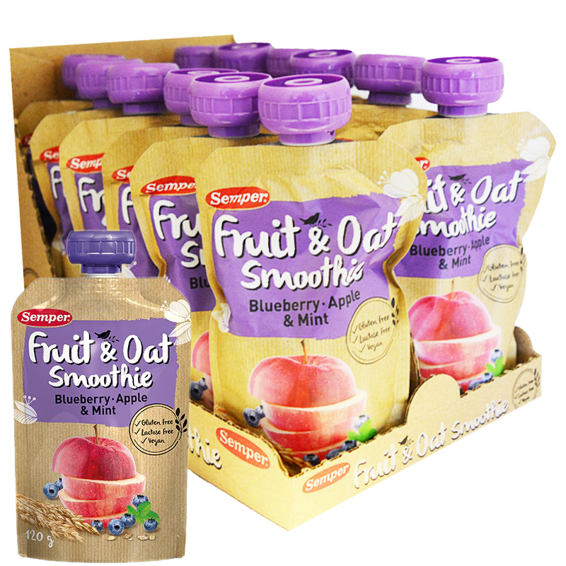Hel Låda Smoothie "Blueberry & Apple" 12 x 120g - 47% rabatt