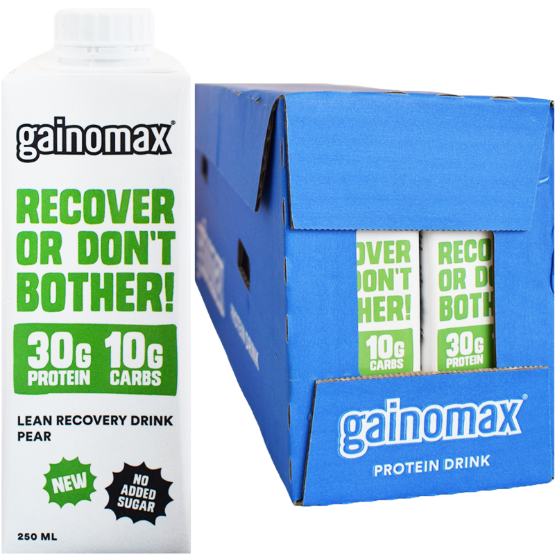 Hel Låda Proteindryck "Recovery Pear" 16 x 250ml - 27% rabatt