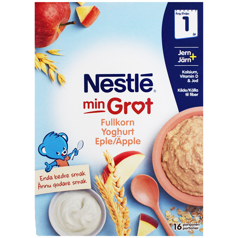 Barnmat Fullkornsgröt Yoghurt & Äpple 2 x 240g - 32% rabatt