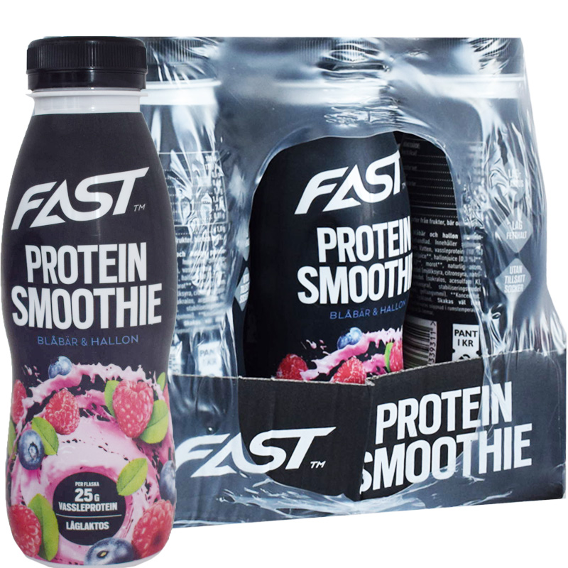 Proteinsmoothie Blåbär & Hallon 12-pack - 86% rabatt