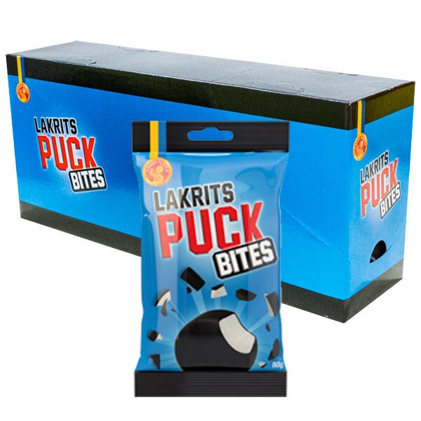 Lakritspuck Bites 80g x 15 st