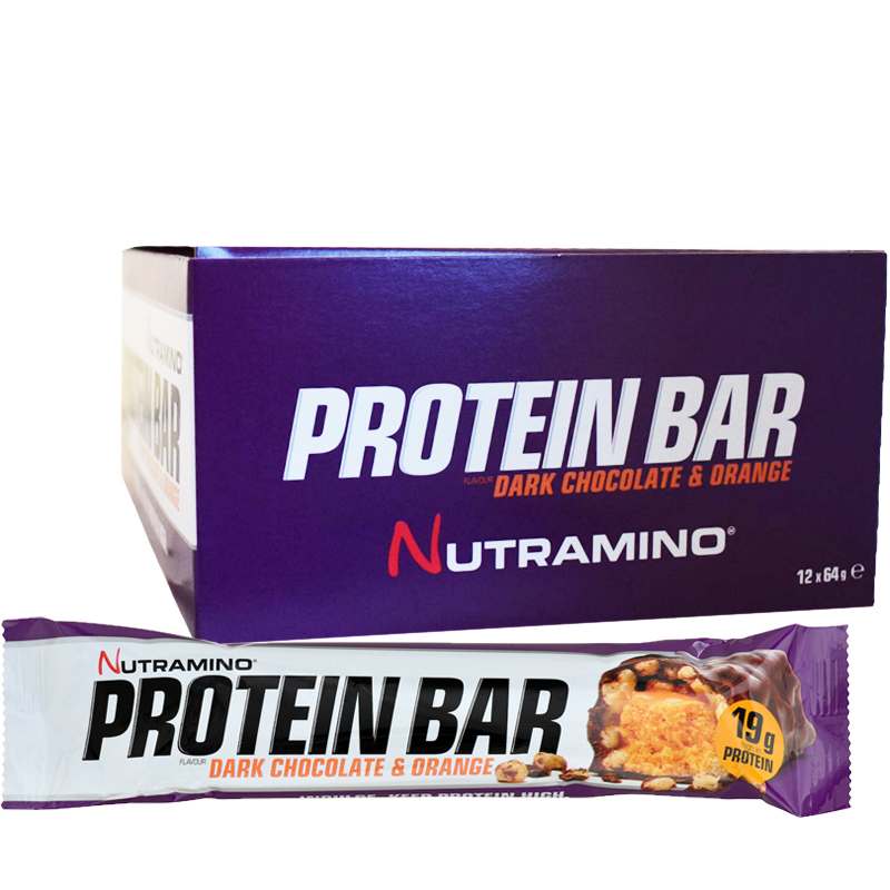 Hel Låda Proteinbars "Dark Chocolate & Orange" 12 x 64g - 84% rabatt