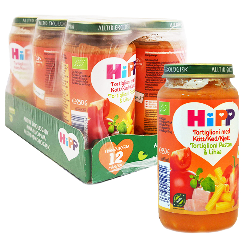 Hel Låda Barnmat Tortiglioni & Kött 6 x 250g - 68% rabatt