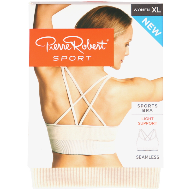 Sport-BH Light Support Krämvit Stlk XL - 65% rabatt