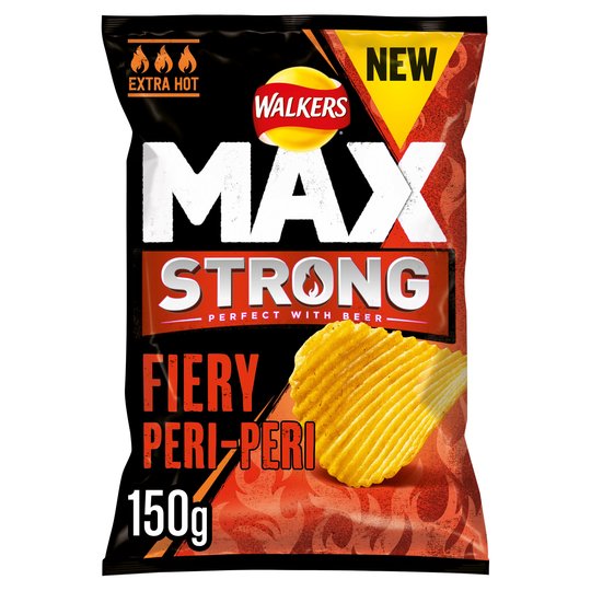 Walkers Max Strong Peri Peri Chips 150g