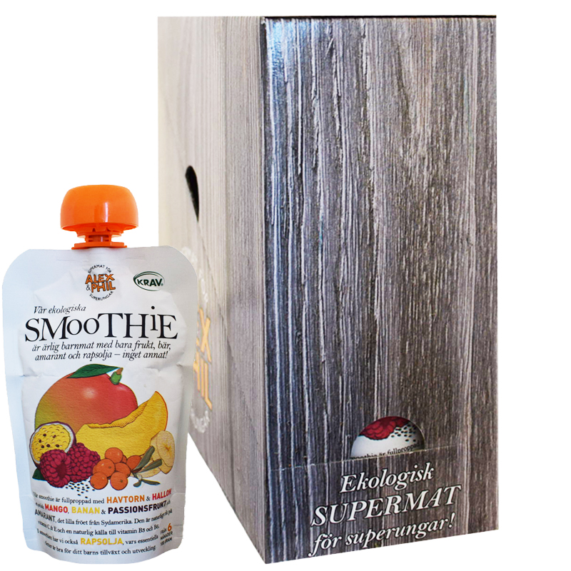 Eko Hel Låda Barnmat Smoothie Frukt 6 x 100g - 71% rabatt