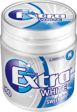 Extra Tuggummi White Sweet Mint Burk 84g