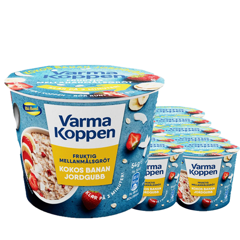 Mellanmålsgröt Kokos, Banan & Jordgubb 12-pack - 52% rabatt