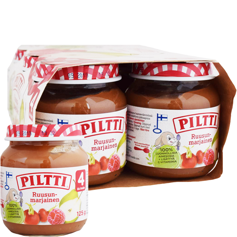 Hel Låda Barnmat Päron, Nypon & Hallon 6 x 125g - 25% rabatt