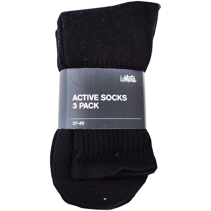 Sportstrumpor Svarta 3-pack: 37-40 - 59% rabatt