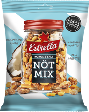 Estrella Nötmix Kokos & Havssalt 175g