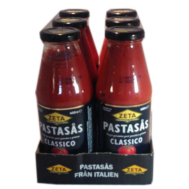Hel låda Pastasås Zeta Classico - 50% rabatt