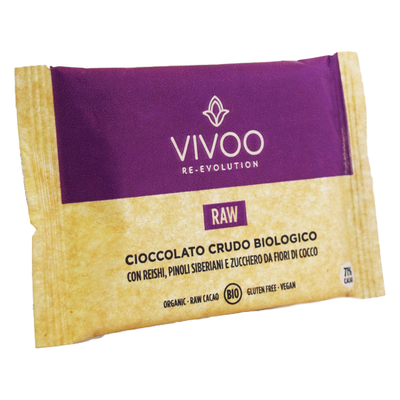 Råchokladkaka Reishi & Pinjenötter 30g - 50% rabatt