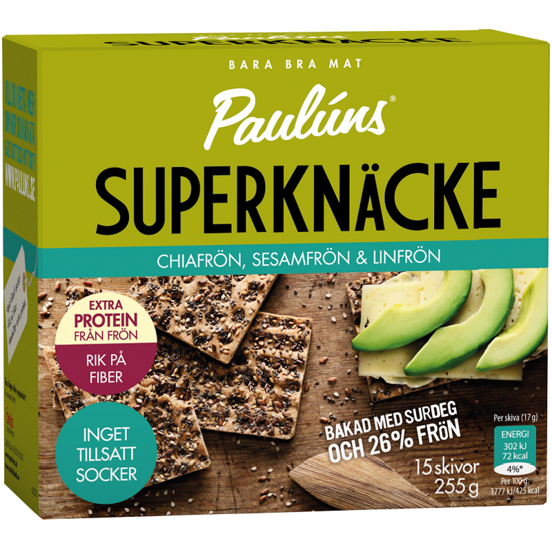 Knäckebröd Sesam, Chia & Linfrön - 35% rabatt