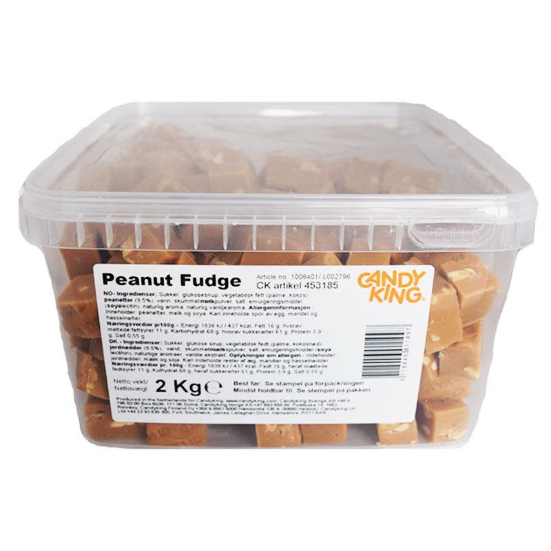 Hel Låda Godis Fudge "Peanut" 2kg - 61% rabatt