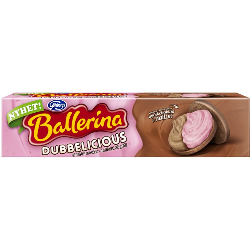Ballerina Mjölkchoklad & Hallon 185g - 41% rabatt