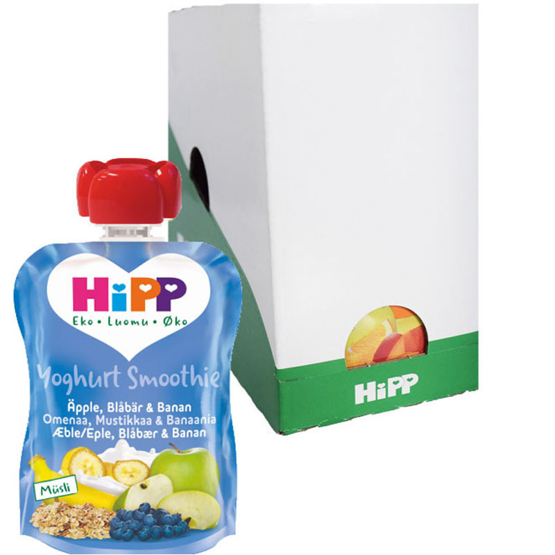 Hel Låda Barnmat Smoothie Blåbär & Äpple 6 x 90g - 69% rabatt