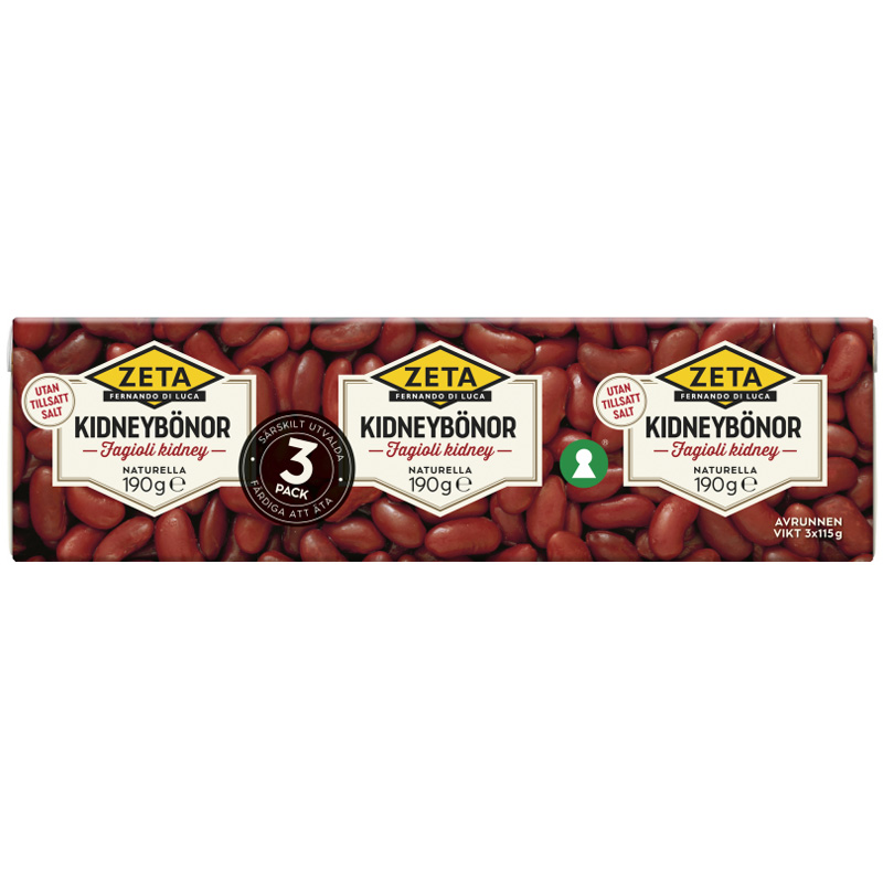 Kidneybönor 3 x 190g - 40% rabatt