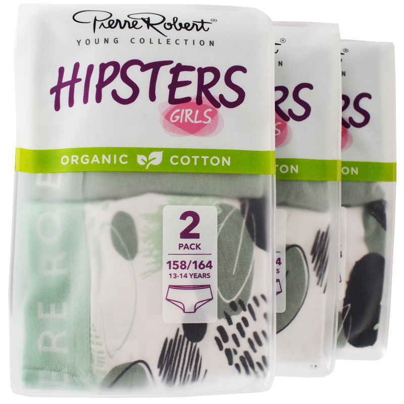 Trosor Hipsters Barn 158-164 Grön & grå 6-pack - 57% rabatt