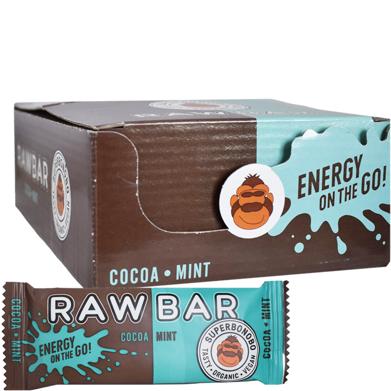 Eko Hel Låda Rawbar "Cocoa & Mint" 20 x 30g - 72% rabatt
