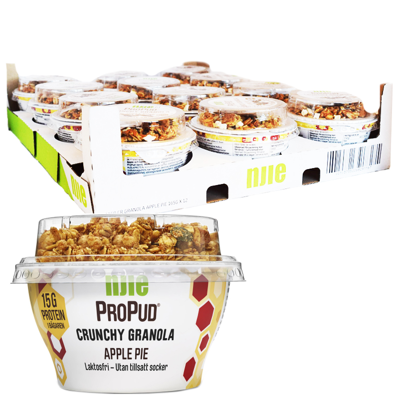 Hel Platta Proteinpudding "Crunchy Granola" 12 x 165g - 38% rabatt