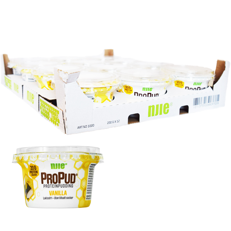 Hel Låda Proteinpudding Vanilj 12 x 200g - 28% rabatt