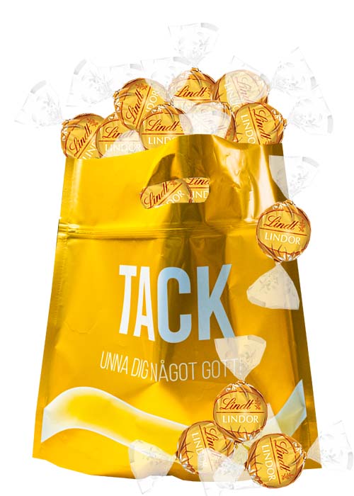 Lindt Lindor White i guldpåse - 1 kg