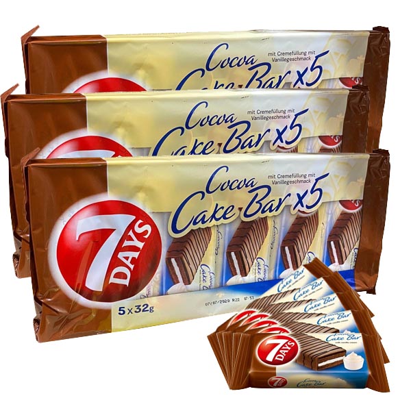 Cocoa Cake Bar 7 days - 5-pack x 3 st