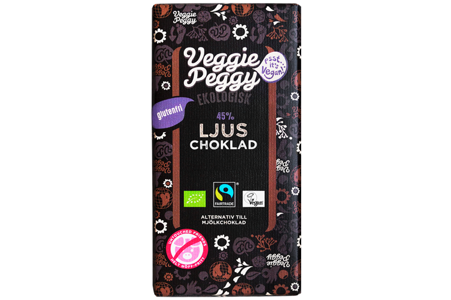 Veggie Peggy Ljus Choklad 85g