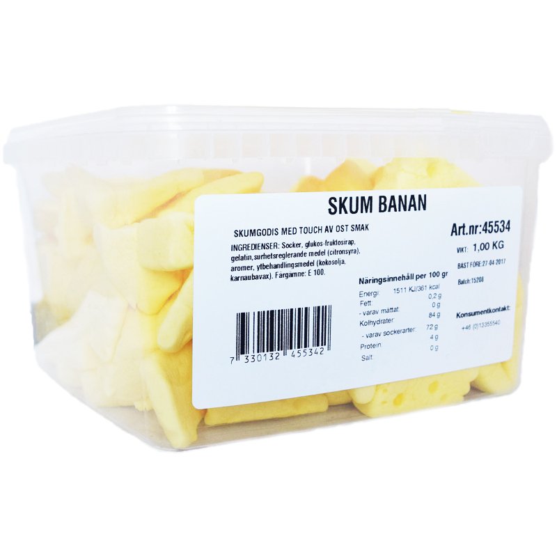 Skumgodis Banan 1 kg - 30% rabatt