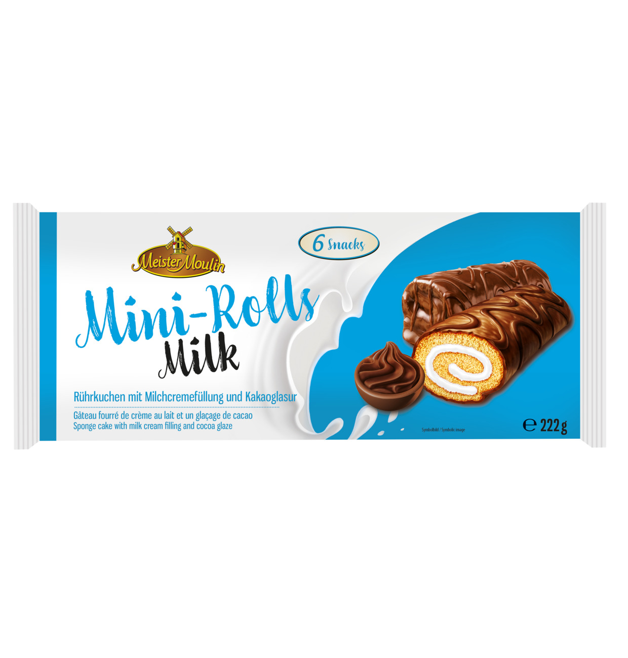 Mini-Rolls Milk 222g