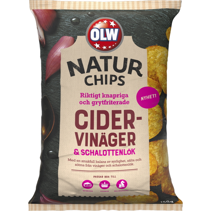 Naturchips Cidervinäger &Scharlottenlök - 32% rabatt