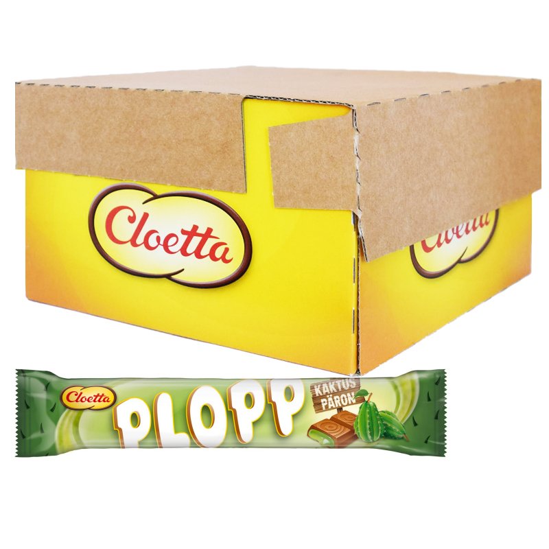 Hel Låda Godis "Plopp Päron & Kaktus" 35 x 50g - 60% rabatt