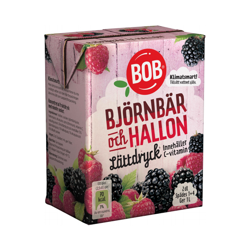Lättdryck Björnbär & Hallon - 23% rabatt