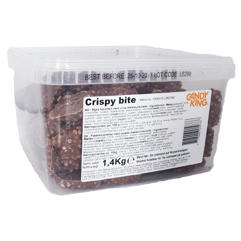 Hel Låda Godis "Crispy Bite" 1,4kg - 40% rabatt