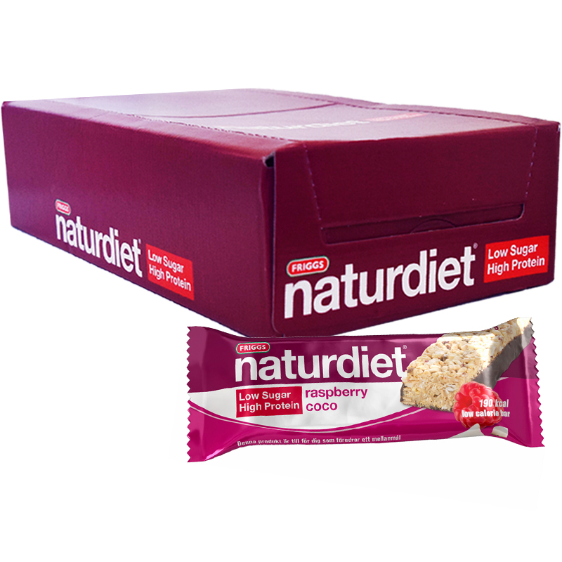 Hel Låda Mealbar "Raspberry Coco" 18 x 50g - 72% rabatt
