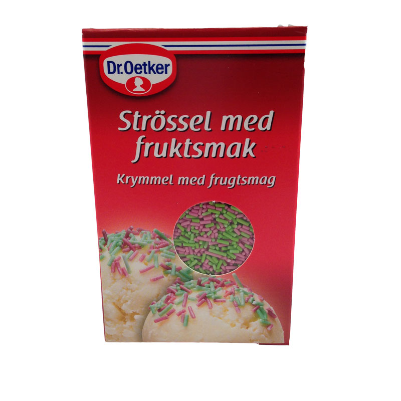 Strössel med fruktsmak, Dr. Oetker - 61% rabatt