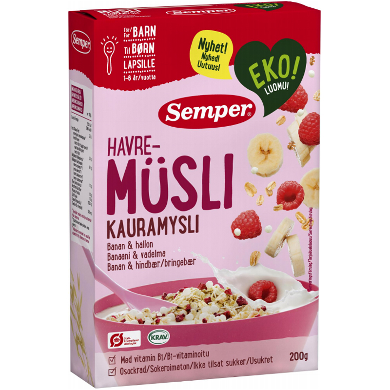 Havremüsli Banan & Hallon 200g - 34% rabatt