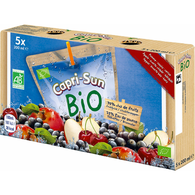 Capri-Sun Körsbär, Äpple & Svarta Vinbär 5 x 200ml - 13% rabatt