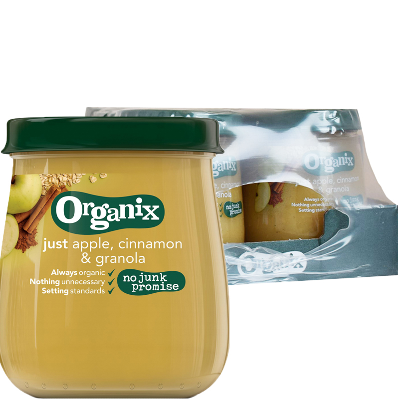 Eko Hel Låda Barnmat Äpple, Kanel & Granola 6 x 120g - 85% rabatt