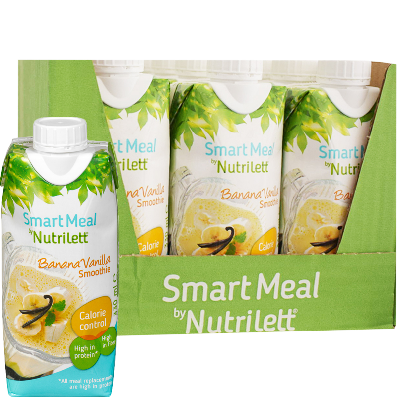 Hel Låda Måltidsersättning Smoothie "Banana & Vanilla" 12 x 330ml - 39% rabatt