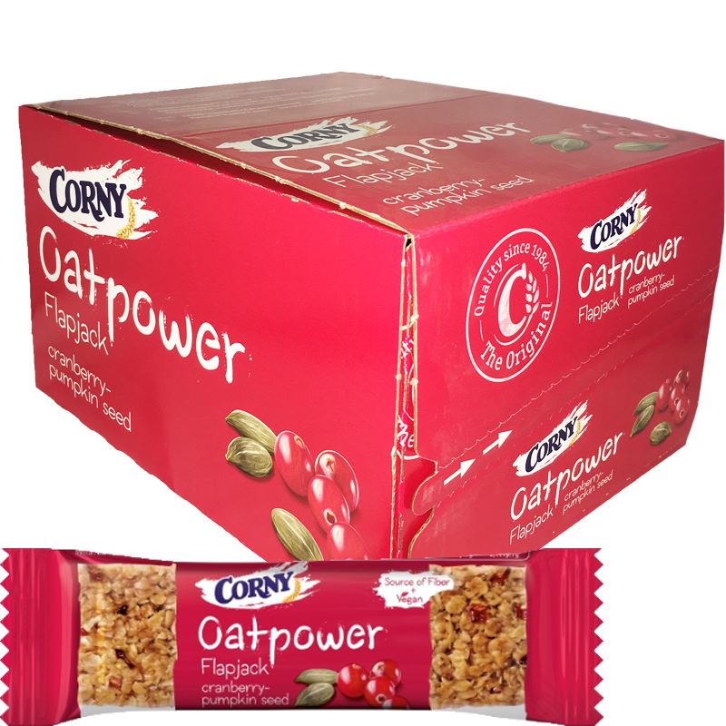 Hel låda Havrebar "Tranbär & Pumpa" 24 x 65g - 59% rabatt