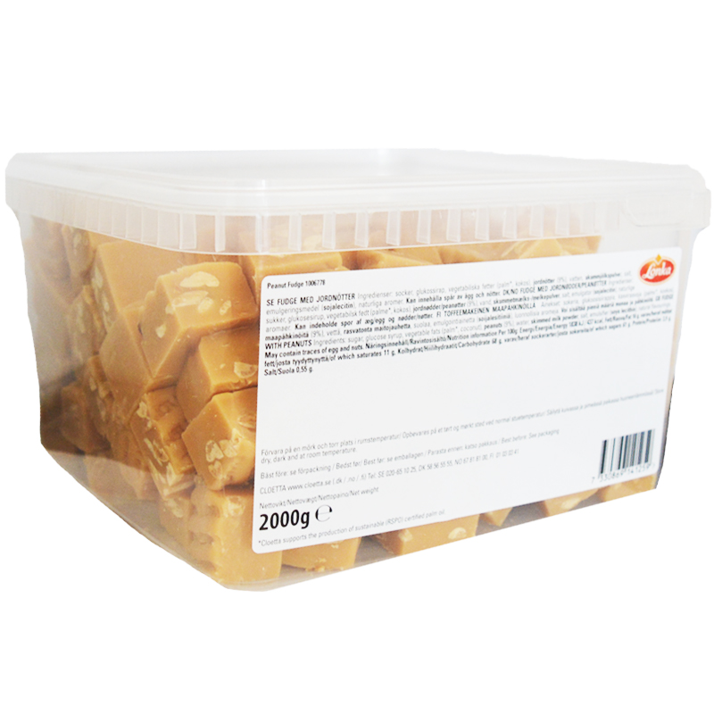 Hel Låda Godis "Peanut Fudge" 2kg - 25% rabatt
