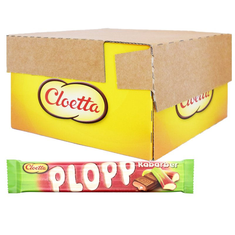 Hel Låda "Plopp Rabarber" 35 x 50g - 67% rabatt
