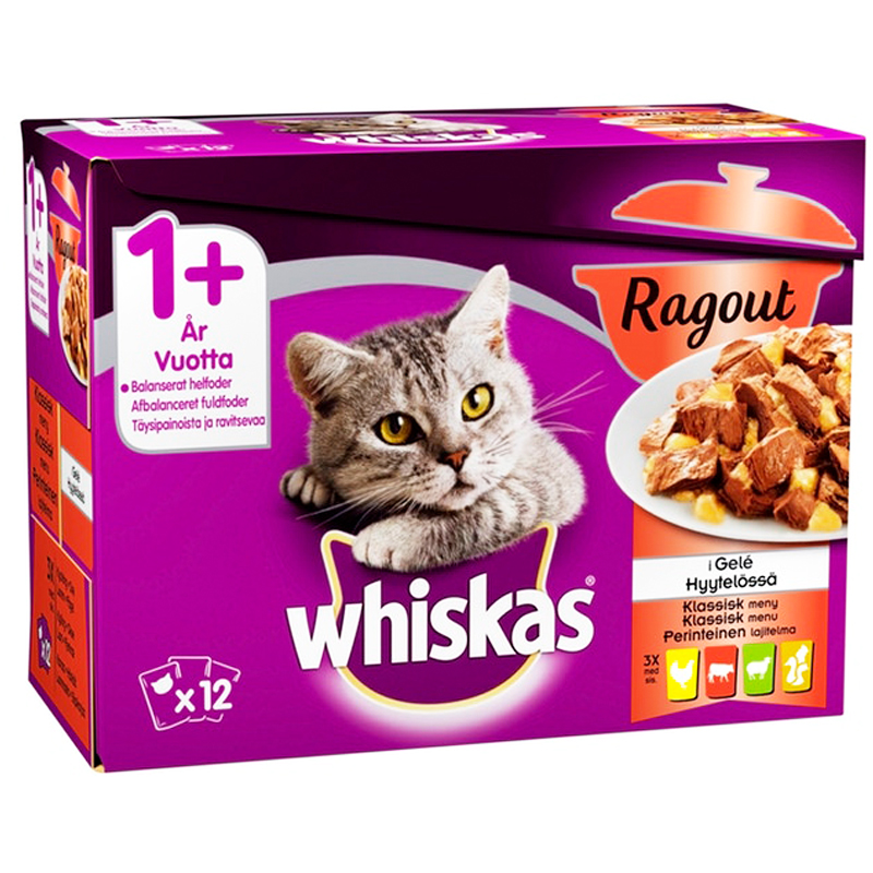 Kattmat Blandat Kött Gelé 12-pack - 22% rabatt