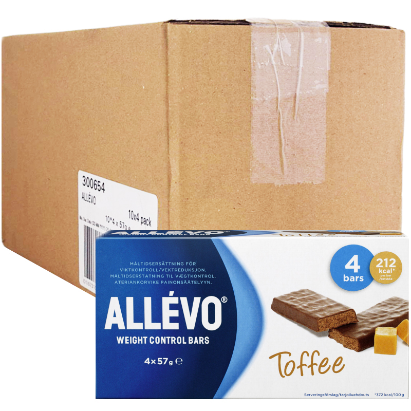 Hel Låda Mealbars "Toffee" 40 x 57g - 47% rabatt