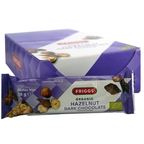 Hel Låda Bars "Hasselnöt & Mörk Choklad" 24 x 35g - 70% rabatt