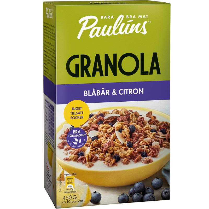 Granola Blåbär & Citron - 24% rabatt