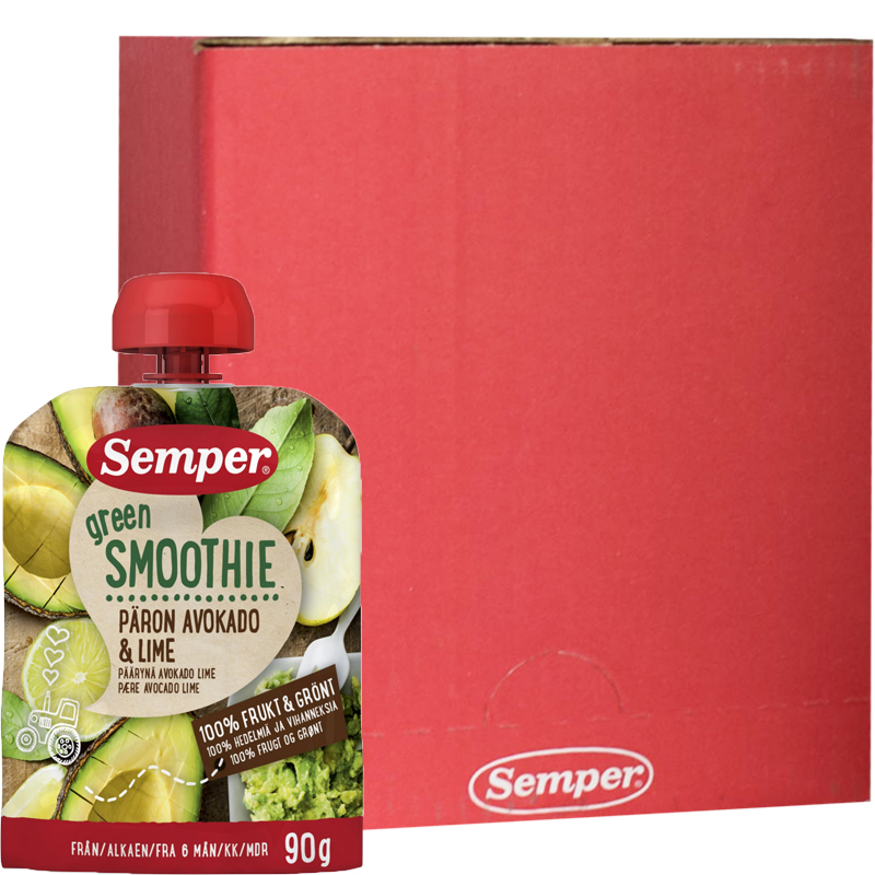 Hel Låda Barnmat PäronAvokado & Lime 12-pack - 39% rabatt