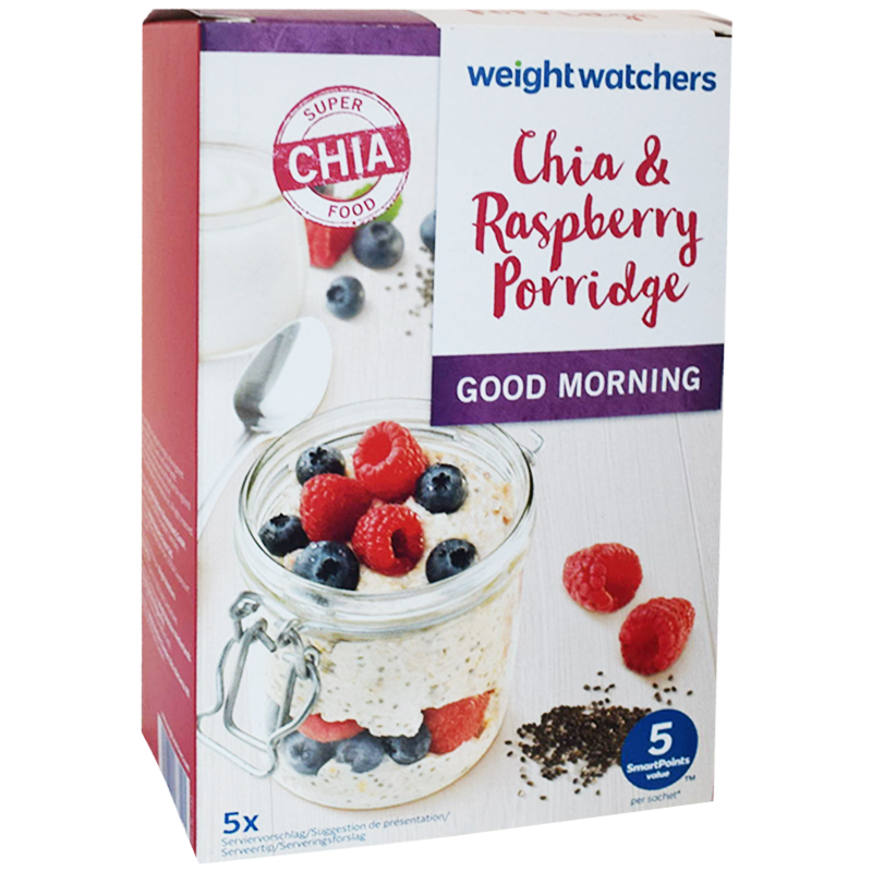Gröt "Chia & Raspberry" 5 x 45g - 40% rabatt